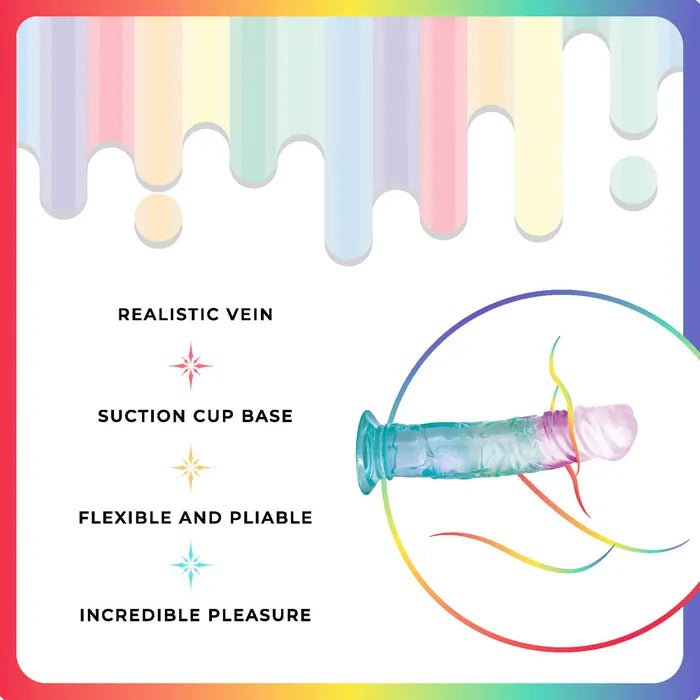 Jellido 18cm Dildo - Clear Coloured - DONGS