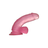 Jelly Studs 6in Crystal Dildo Small Pink - Adult Toys