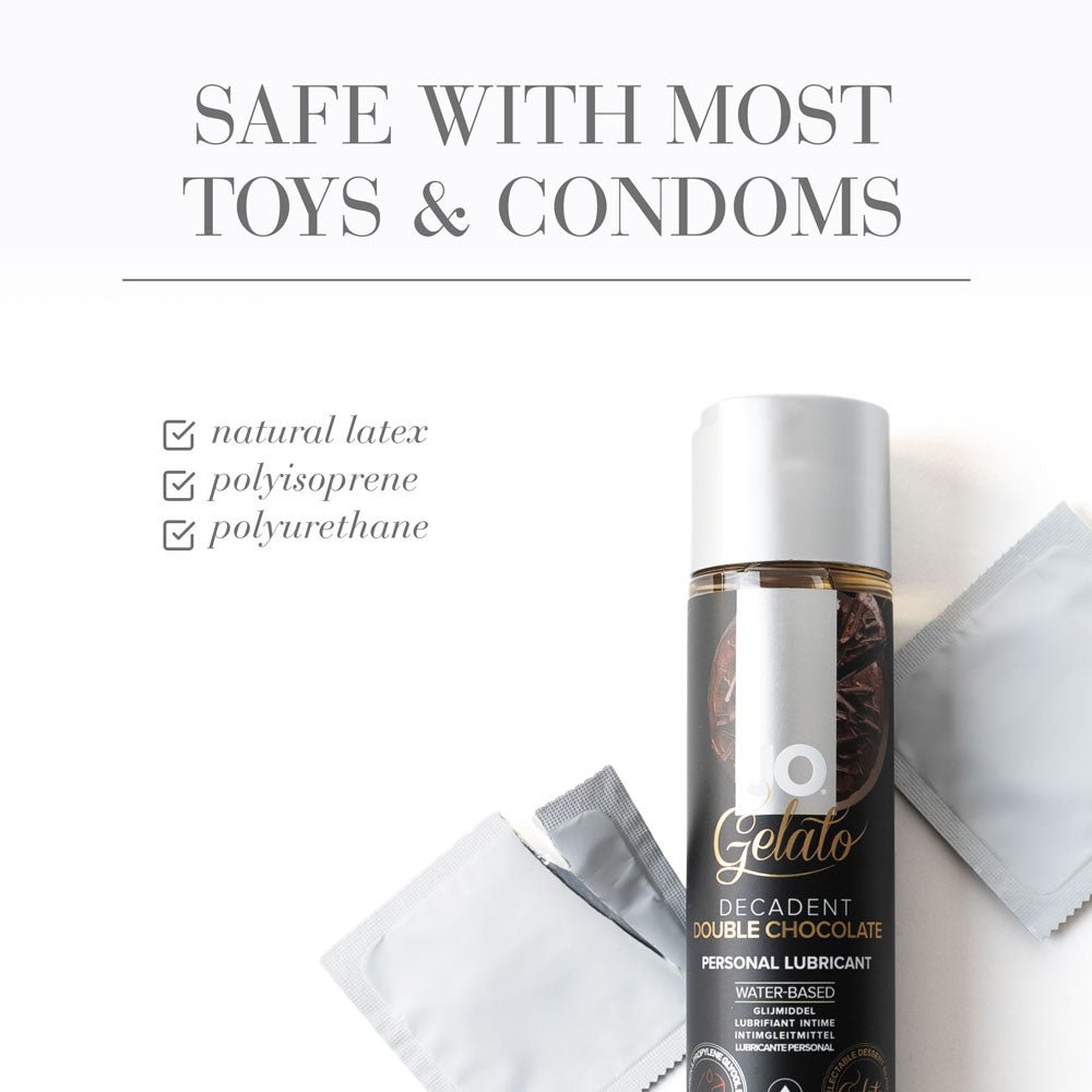 JO Gelato Decadent Double Chocolate Flavoured Lubricant Water Based 120 mL - LOTIONS & LUBES