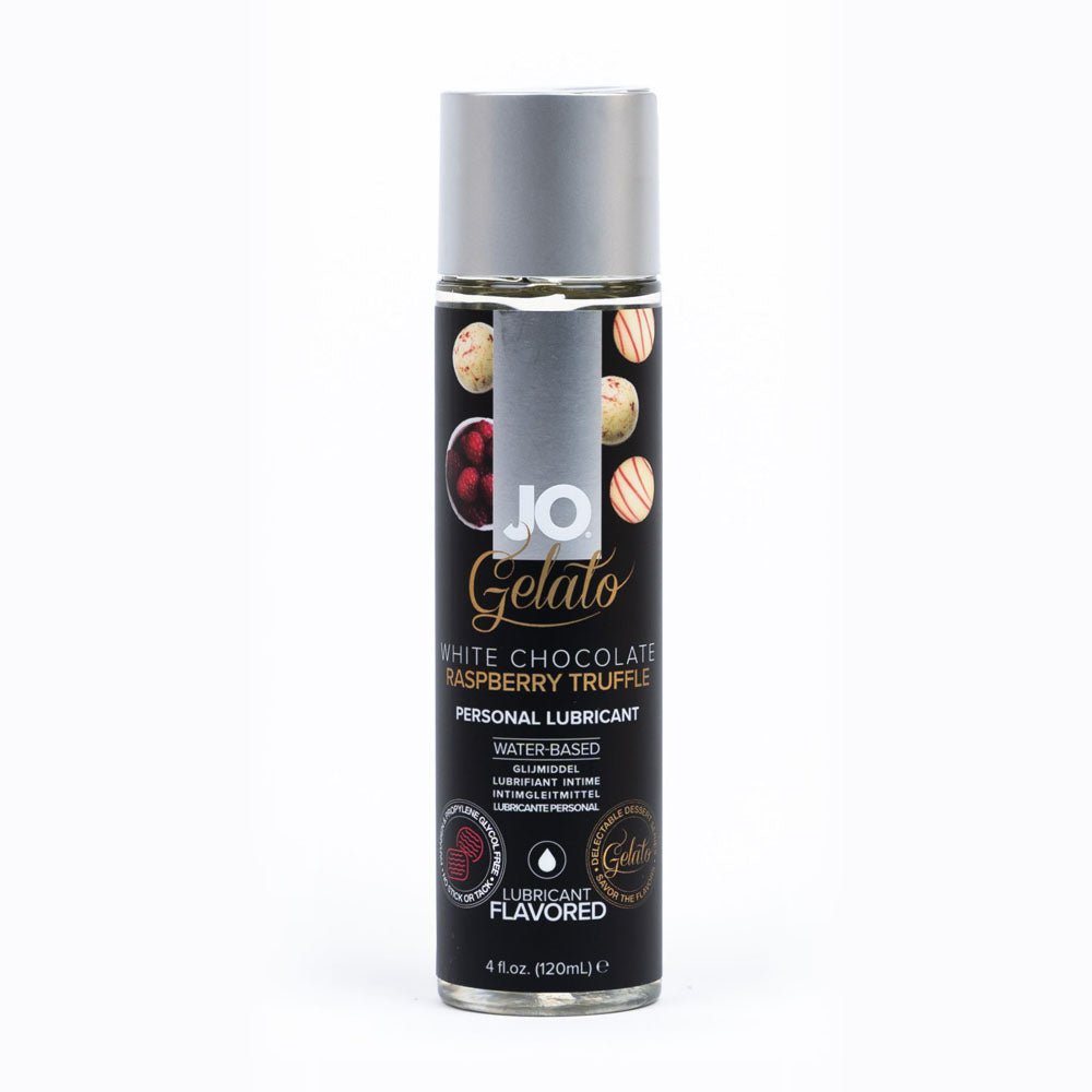 JO Gelato White Chocolate Raspberry Flavoured Lube Water Based 120 mL - LOTIONS & LUBES