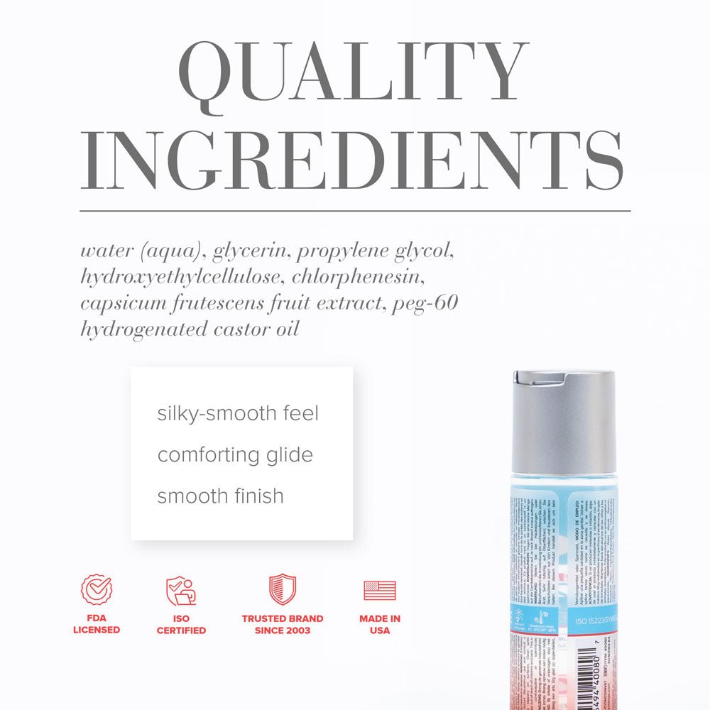 JO H2O Warming Lubricant Water Based 60ml Bottle For Intimate Use - LOTIONS & LUBES
