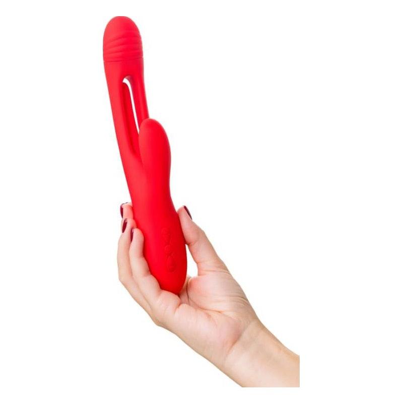 JOS Patti Moving Tongue Rabbit Vibrator Red - Naughty by Nature Adult Store