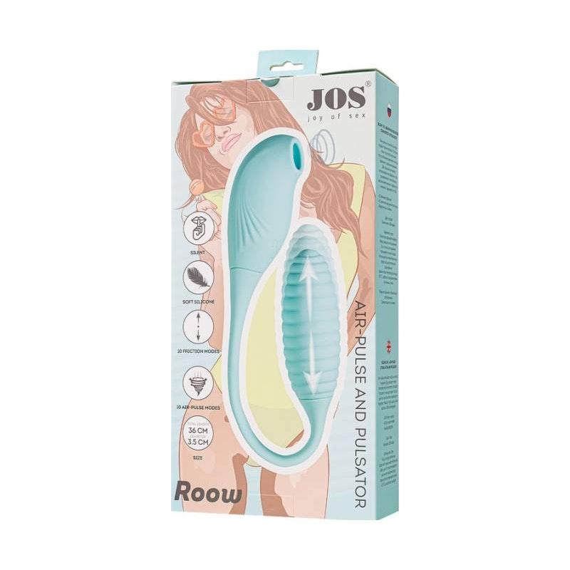 JOS Roow Vaginal and Clitoral Air Pulse Stimulator Blue - Adult Toys