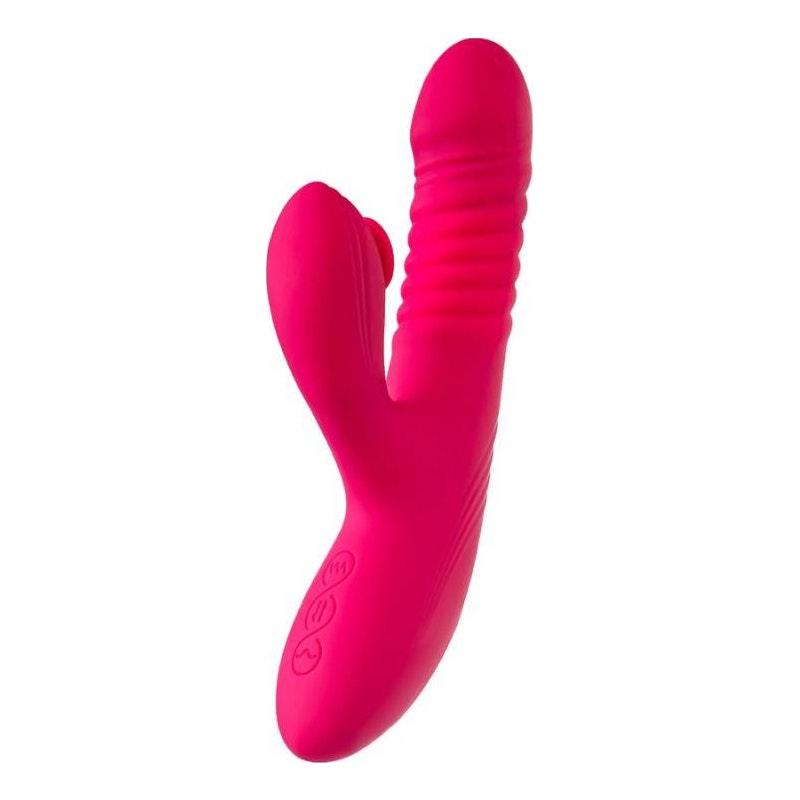 JOS Seri Thrusting Vibrator with Clitoral Stimulator - Naughty by Nature Adult Store