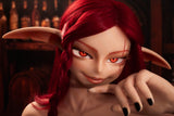 Ultra Lightweight Goblin Sex Doll Bina 156cm Dark Red Hair