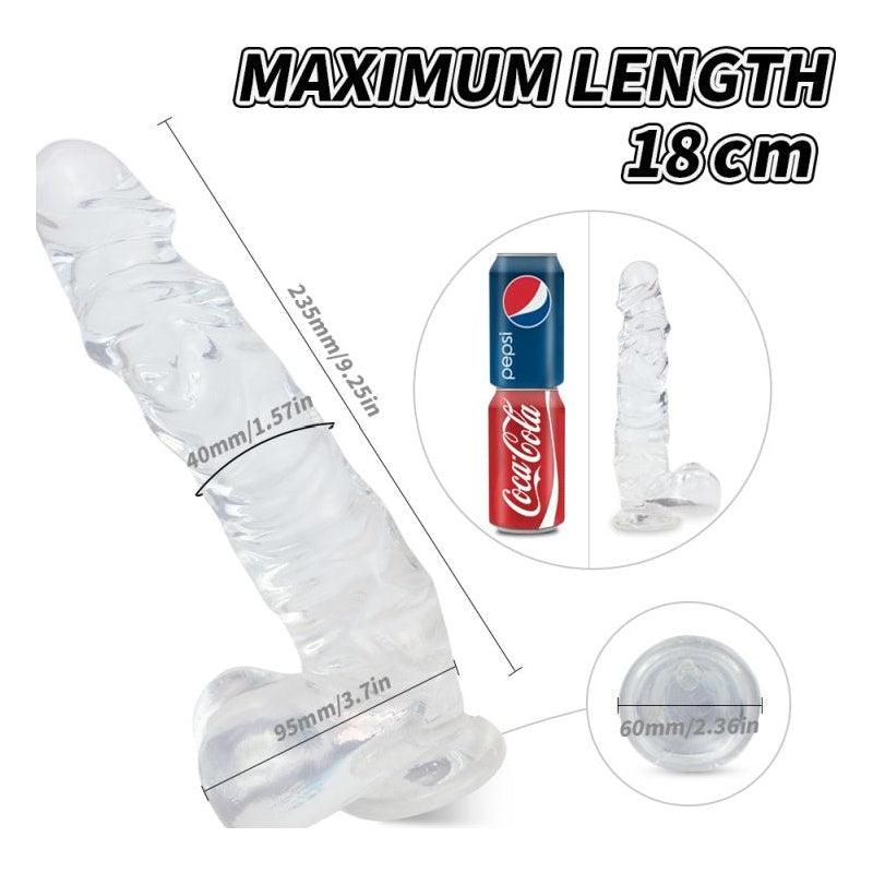 Kennard Dong w Balls Clear L - Adult Toys