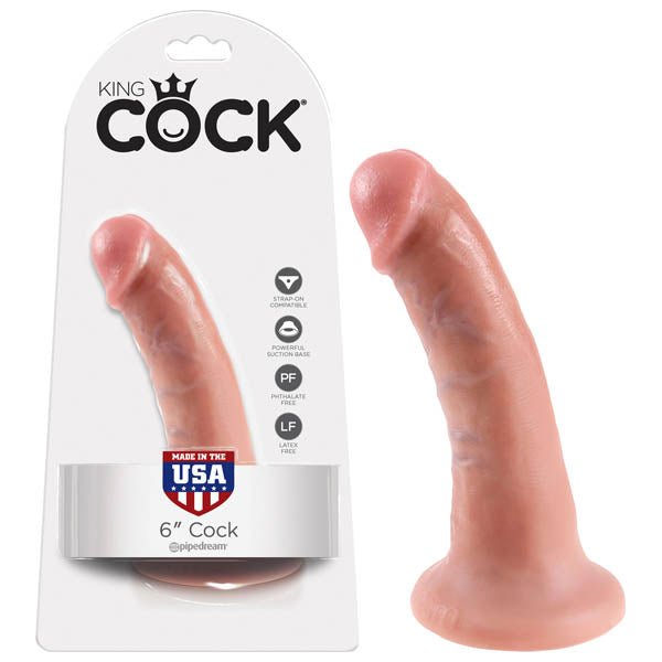 King Cock 6'' Cock - Flesh 15.2 cm (6'') Dong - DONGS