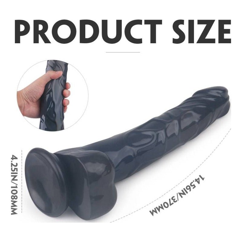 King Kong Dong w Balls Black XXL - Adult Toys
