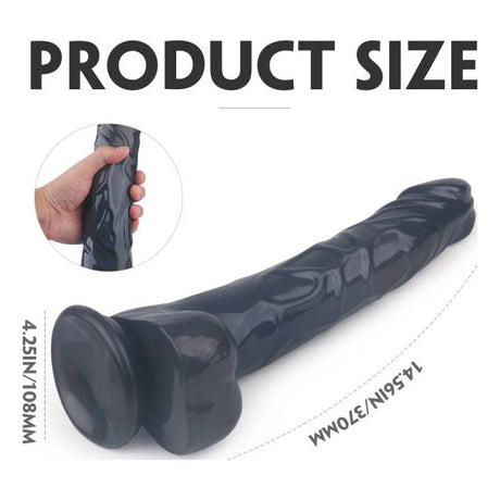 King Kong Dong w Balls Black XXL - Adult Toys