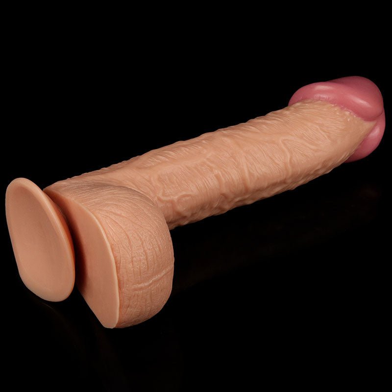 King Size 10.5'' Realistic Dildo - Flesh - DONGS
