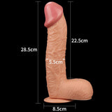 King Size 10.5'' Realistic Dildo - Flesh - DONGS