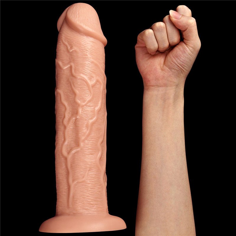 King Size 11'' Realistic Dildo - Flesh 28 cm Dong - DONGS