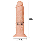 King Size 11'' Realistic Dildo - Flesh 28 cm Dong - DONGS