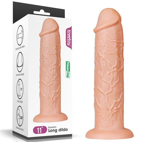 King Size 11'' Realistic Dildo - Flesh 28 cm Dong - DONGS
