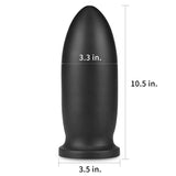 King Sized Anal Bomber - Black 23 cm (9'') Mega Anal Plug - ANAL TOYS