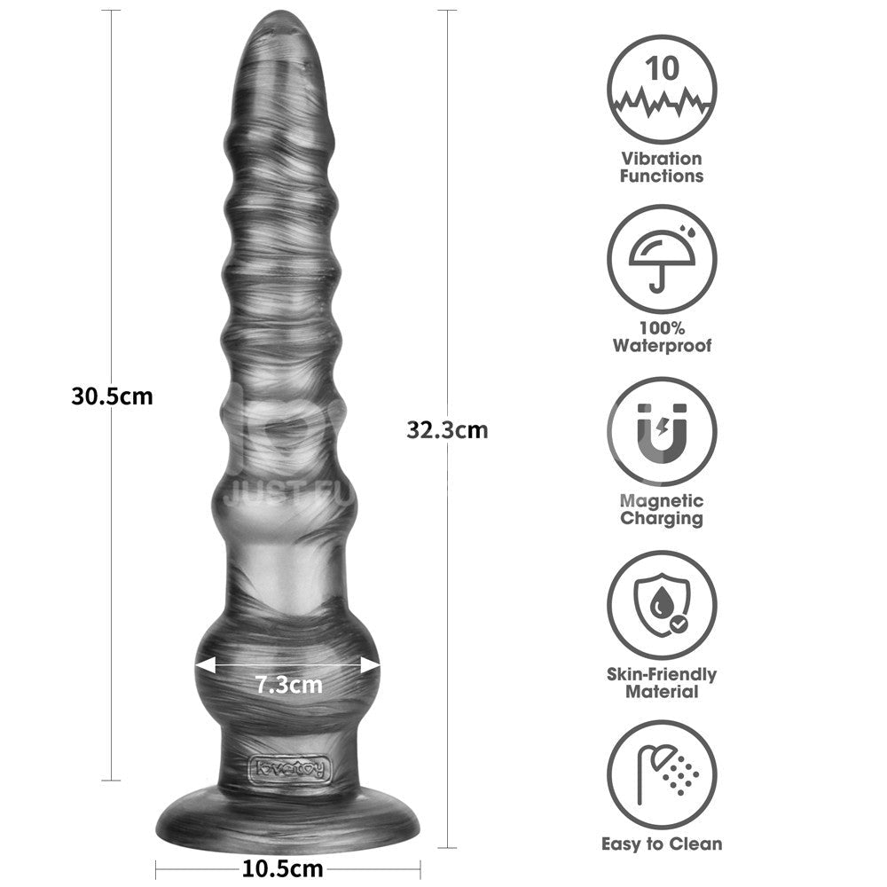 King Sized Vibrax Slider - (12.5'') USB Rechargeable Vibrating Dildo - DONGS
