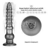 King Sized Vibrax Slider - (12.5'') USB Rechargeable Vibrating Dildo - DONGS