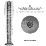 King Sized Vibrax Slider - (16'') USB Rechargeable Vibrating Dildo - DONGS