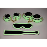 Kink In the Dark Glowing Bondage Set Fluro Green - Adult Toys