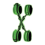 Kink In the Dark Glowing Hog Tie Set Fluro Green - Adult Toys