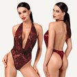 Kink Royal Draped Plunge Bodysuit Red - Lingerie