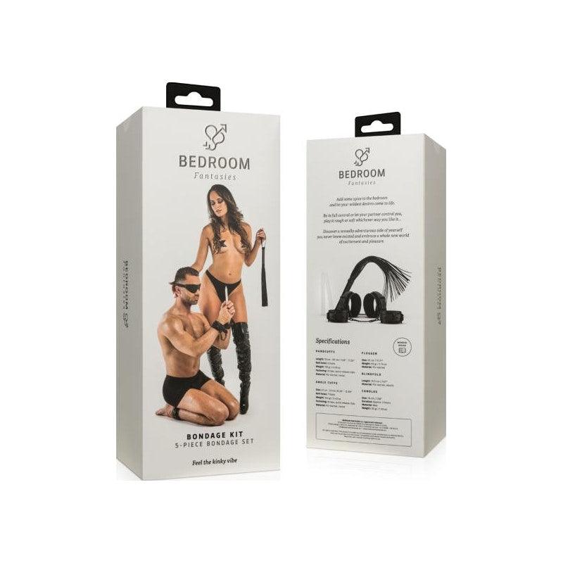 Kinky Bondage Set 5 Pc Black - Adult Toys