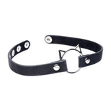 Kinky Kitty Ring Slim Choker Black - Naughty by Nature Adult Store