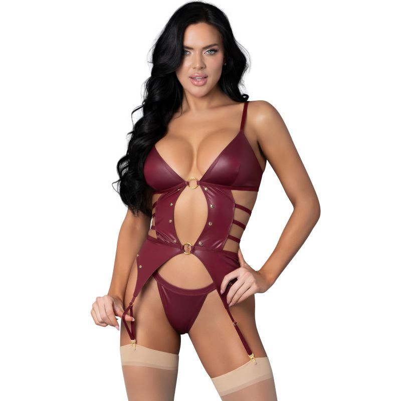 Kira Burgundy Kiss Two Piece Set - Lingerie