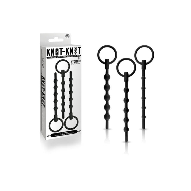 Knot Knot - Black Urethral Sounding Kit - 3 Piece Set - BONDAGE - TOYS
