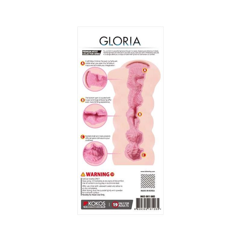 Kokos Gloria Male Masturbator – Realistic Double Layer TPR Sleeve - Adult Toys