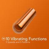 Kool Vibes - Rechargeable Mini Bullet - Tangerine - Orange 6.4 cm USB Rechargeable Bullet - BULLETS & EGGS