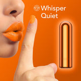 Kool Vibes - Rechargeable Mini Bullet - Tangerine - Orange 6.4 cm USB Rechargeable Bullet - BULLETS & EGGS