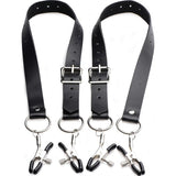 Labia Spreader Straps with Clamps - Adult Toys