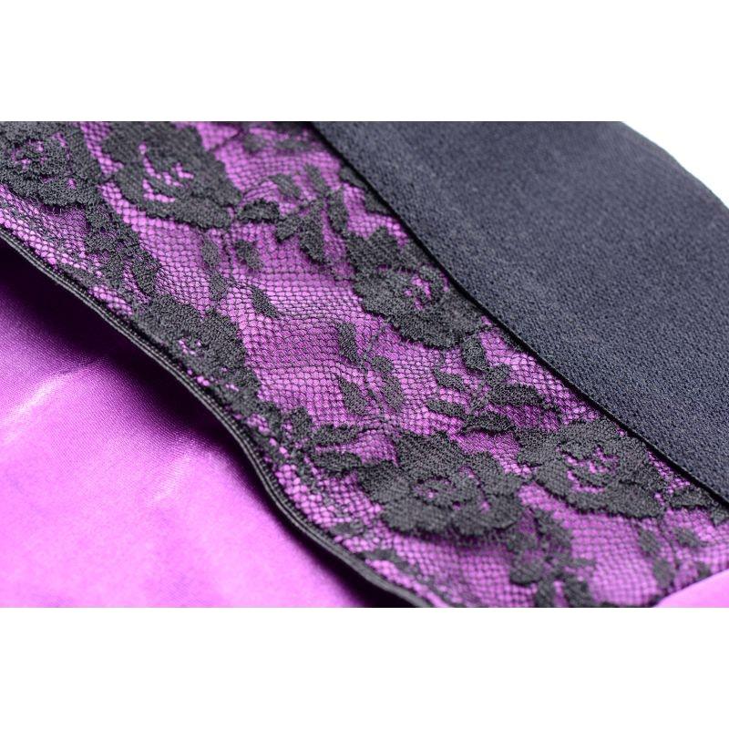 Lace Envy Panty Harness Purple L/XL - Adult Toys