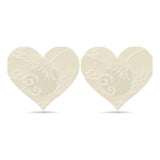 Lace Heart and Flower Nipple Pasties Twin Pk - Adult Toys