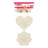 Lace Heart and Flower Nipple Pasties Twin Pk - Adult Toys