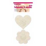 Lace Heart and Flower Nipple Pasties Twin Pk - Adult Toys