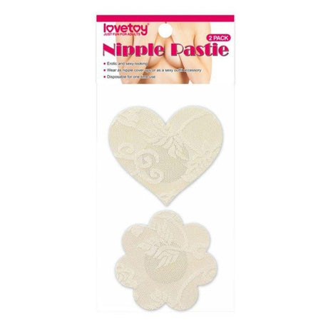 Lace Heart and Flower Nipple Pasties Twin Pk - Naughty by Nature Adult Store