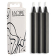 LaCire Drip Pillar Candles - Black - Black Drip Candles - Set of 3 - CANDLES