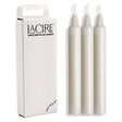 LaCire Drip Pillar Candles - White - White Drip Candles - Set of 3 - CANDLES