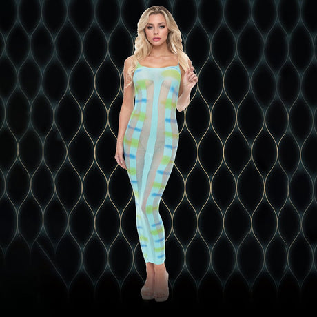 Lapdance Lingerie Blue Horizon Maxi Dress Blue One Size - LINGERIE & BODY WEAR