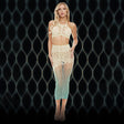 Lapdance Lingerie Green Goddess 2 Piece Set Cream Green One Size - LINGERIE & BODY WEAR