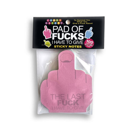 Last Fuck I Have To Give Sticky Notes - 100 Pack - NOVELTIES
