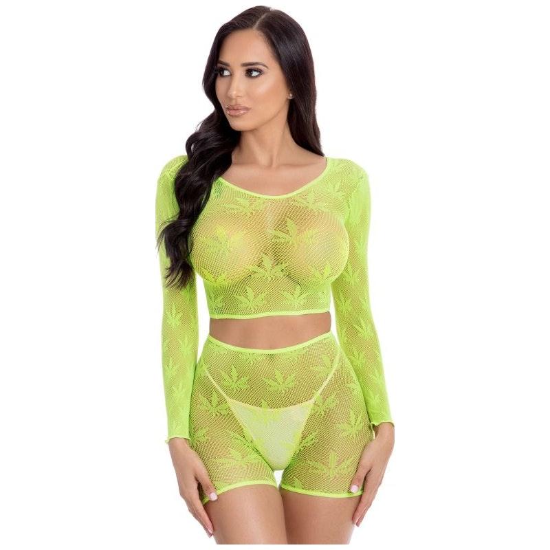 Leaf It To Me Short Set Green - Naughty by Nature Adult Store