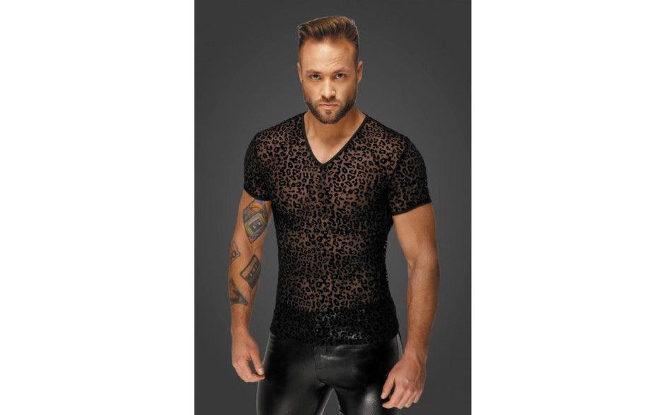 Leopard Flock V-Neck T-Shirt - Naughty by Nature Adult Store