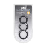 Levelz Classic Silicone Cock Ring Set L XL XXL Black - COCK RINGS