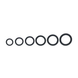 Levelz Classic Silicone Cock Ring Set Of 6 Sizes Black - COCK RINGS