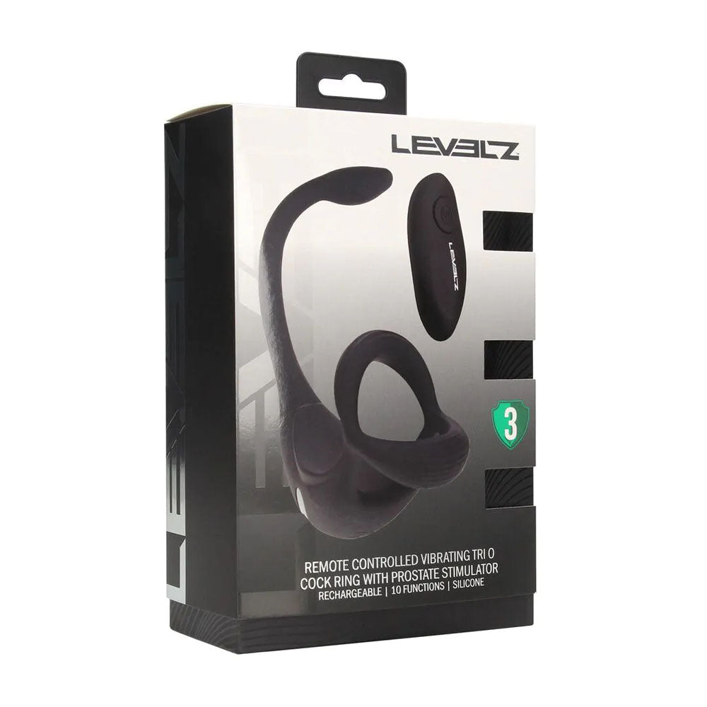 LEVELZ Remote Controlled TriO Cock Ring Prostate Stim Anal Plug - COCK RINGS
