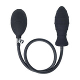 LEVELZ Ribbed Inflatable Anal Plug Black for Adjustable Size - ANAL TOYS