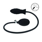 LEVELZ Ribbed Inflatable Anal Plug Black for Adjustable Size - ANAL TOYS